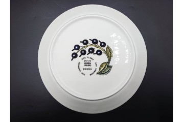 フィンランド　ARABIA(アラビア)　paratiisi(パラティッシ)　フルーツモチーフが華やかなカップ&ソーサー2客・ボウル2点・プレートのセット　(R-085563)