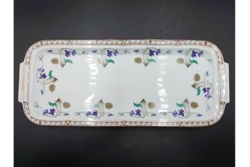 フランスヴィンテージ　LIMOGES(リモージュ)　HAVILAND(アビランド)　Imperatrice Eugenie(アンペラトリスユジェニー)　スミレ柄のポット・シュガーポット・クリーマー・トレーセット　(R-085564)