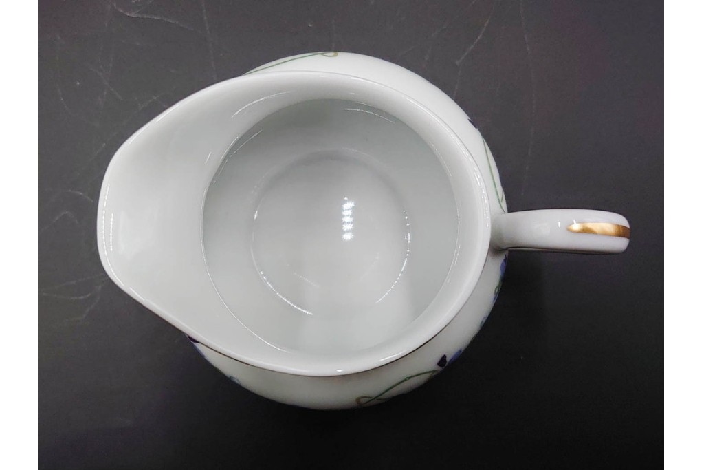 フランスヴィンテージ　LIMOGES(リモージュ)　HAVILAND(アビランド)　Imperatrice Eugenie(アンペラトリスユジェニー)　スミレ柄のポット・シュガーポット・クリーマー・トレーセット　(R-085564)