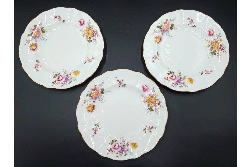 イギリス　ROYAL CROWN DERBY(ロイヤルクラウンダービー)　ポジー　B&Bプレート・コンポート・ボウル・スクエアプレート等の洋食器9点セット　(R-085565)