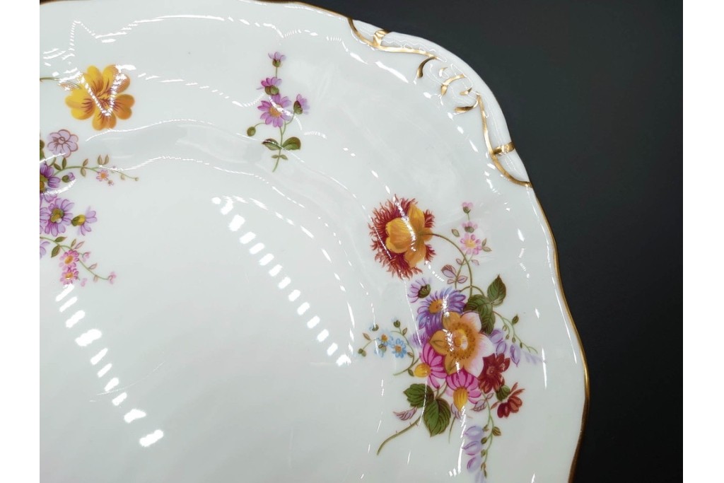 イギリス　ROYAL CROWN DERBY(ロイヤルクラウンダービー)　ポジー　B&Bプレート・コンポート・ボウル・スクエアプレート等の洋食器9点セット　(R-085565)