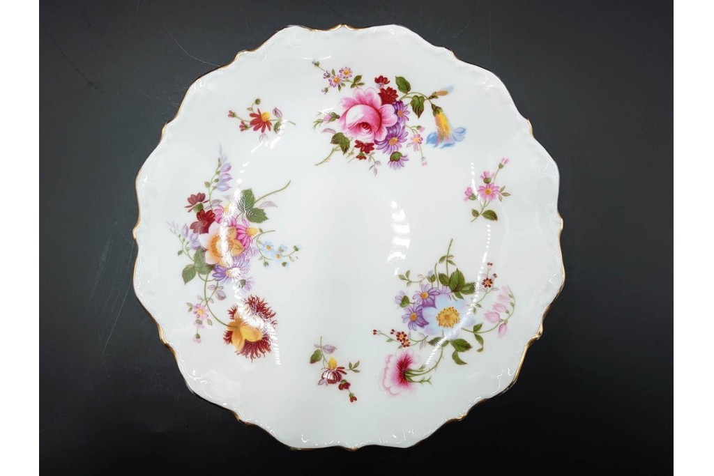 イギリス　ROYAL CROWN DERBY(ロイヤルクラウンダービー)　ポジー　B&Bプレート・コンポート・ボウル・スクエアプレート等の洋食器9点セット　(R-085565)