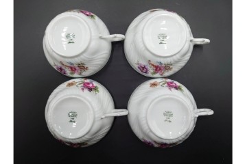 イタリア　Richard Ginori(リチャードジノリ)　サックスフラワー　カップ&ソーサー・プレートのトリオ5客セット　(R-085566)