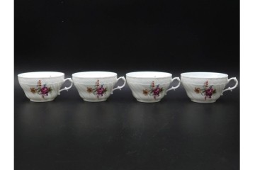 イタリア　Richard Ginori(リチャードジノリ)　サックスフラワー　カップ&ソーサー・プレートのトリオ5客セット　(R-085566)