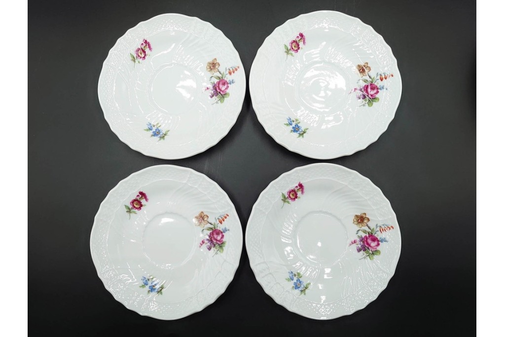 イタリア　Richard Ginori(リチャードジノリ)　サックスフラワー　カップ&ソーサー・プレートのトリオ5客セット　(R-085566)