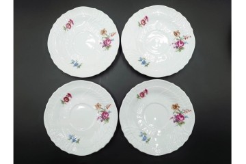 イタリア　Richard Ginori(リチャードジノリ)　サックスフラワー　カップ&ソーサー・プレートのトリオ5客セット　(R-085566)