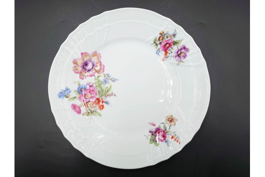 イタリア　Richard Ginori(リチャードジノリ)　サックスフラワー　カップ&ソーサー・プレートのトリオ5客セット　(R-085566)