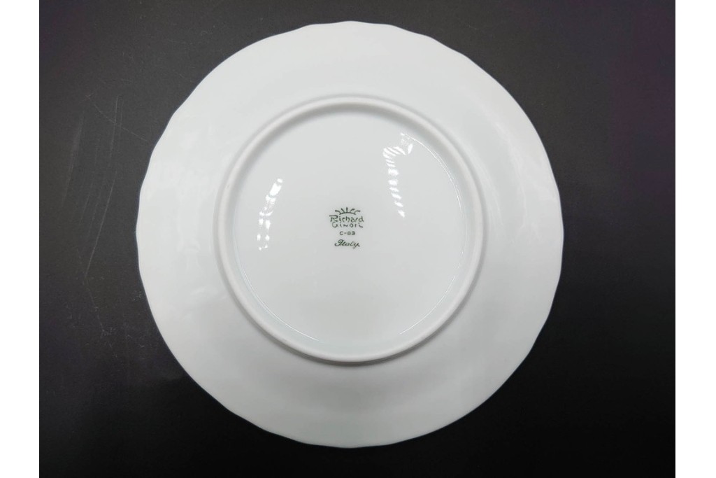 イタリア　Richard Ginori(リチャードジノリ)　サックスフラワー　カップ&ソーサー・プレートのトリオ5客セット　(R-085566)