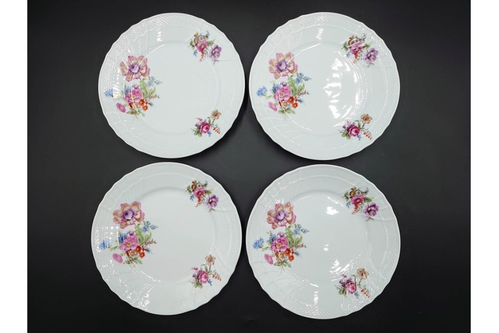 イタリア　Richard Ginori(リチャードジノリ)　サックスフラワー　カップ&ソーサー・プレートのトリオ5客セット　(R-085566)