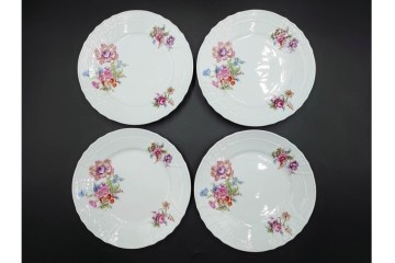 イタリア　Richard Ginori(リチャードジノリ)　サックスフラワー　カップ&ソーサー・プレートのトリオ5客セット　(R-085566)