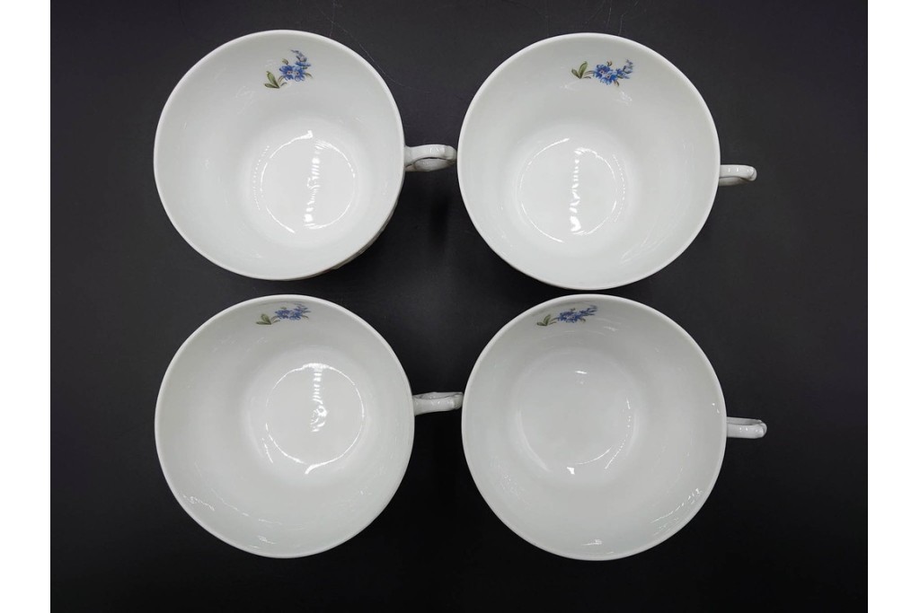 イタリア　Richard Ginori(リチャードジノリ)　サックスフラワー　カップ&ソーサー・プレートのトリオ5客セット　(R-085566)