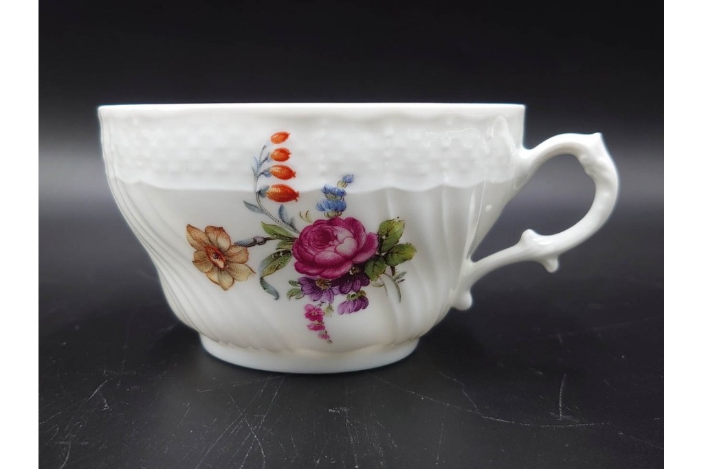 イタリア　Richard Ginori(リチャードジノリ)　サックスフラワー　カップ&ソーサー・プレートのトリオ5客セット　(R-085566)