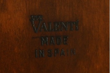 中古　スペイン製　バロッサバレンティ(VARO,S.A. VALENTI)　金色装飾×スモークガラストップがお洒落なサイドテーブル　(R-085577)