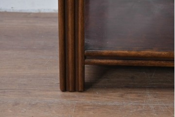 中古　スペイン製　バロッサバレンティ(VARO,S.A. VALENTI)　金色装飾×スモークガラストップがお洒落なサイドテーブル　(R-085577)