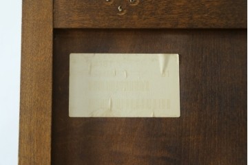 中古　北海道民芸家具　HM161K　重厚感のある重ね食器棚　定価約50万円　(R-085579)
