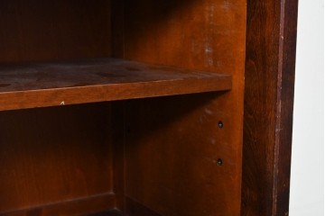 中古　北海道民芸家具　HM161K　重厚な木目と温もり溢れる風合いが魅力の食器棚　定価約50万円　(R-085579)