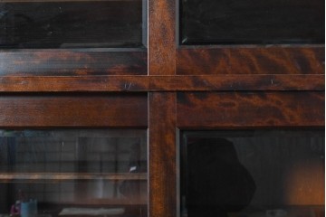 中古　北海道民芸家具　HM161K　重厚な木目と温もり溢れる風合いが魅力の食器棚　定価約50万円　(R-085579)