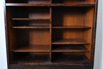 中古　北海道民芸家具　HM161K　重厚な木目と温もり溢れる風合いが魅力の食器棚　定価約50万円　(R-085579)