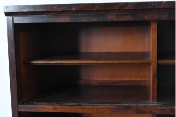 中古　北海道民芸家具　HM161K　重厚な木目と温もり溢れる風合いが魅力の食器棚　定価約50万円　(R-085579)