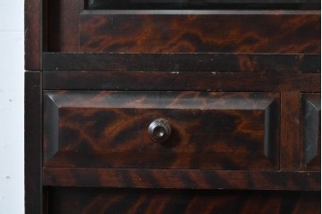 中古　北海道民芸家具　HM161K　重厚な木目と温もり溢れる風合いが魅力の食器棚　定価約50万円　(R-085579)