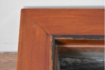 和製アンティーク　美品!　総欅材　漆塗り　力強い欅杢目が全面に現れた関西火鉢　(R-085588)