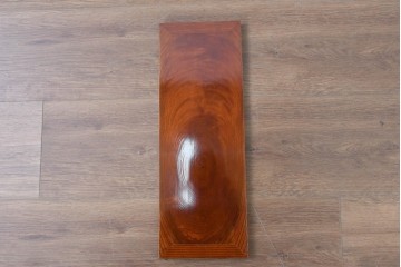 和製アンティーク　美品!　総欅材　漆塗り　力強い欅杢目が全面に現れた関西火鉢　(R-085588)