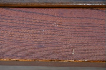 和製アンティーク　美品!　総欅材　漆塗り　力強い欅杢目が全面に現れた関西火鉢　(R-085588)