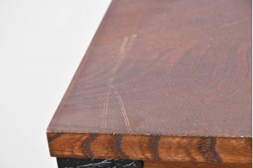 中古　岩谷堂箪笥　格子戸と重厚な金具が調和した重ね水屋箪笥　(R-085590)