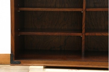 中古　岩谷堂箪笥　格子戸の意匠が目を引く水屋箪笥キャビネット　(R-085591)