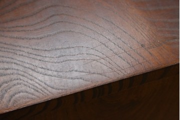 中古　岩谷堂箪笥　格子戸の意匠が目を引く水屋箪笥キャビネット　(R-085591)