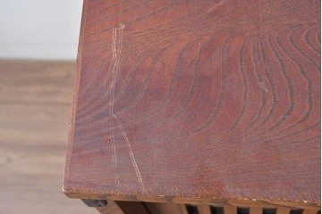 中古　岩谷堂箪笥　格子戸の意匠が目を引く水屋箪笥キャビネット　(R-085591)