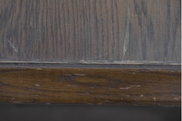 和製ヴィンテージ　神戸洋家具　ナラ材　大正ロマンデザインの両袖机　(R-085593)