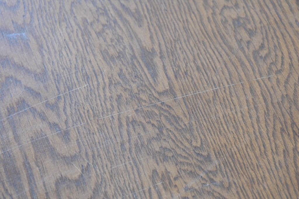 和製ヴィンテージ　神戸洋家具　ナラ材　大正ロマンデザインの両袖机　(R-085593)