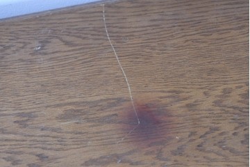 和製ヴィンテージ　神戸洋家具　ナラ材　大正ロマンデザインの両袖机　(R-085593)