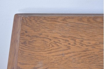 和製ヴィンテージ　神戸洋家具　ナラ材　大正ロマンデザインの両袖机　(R-085593)