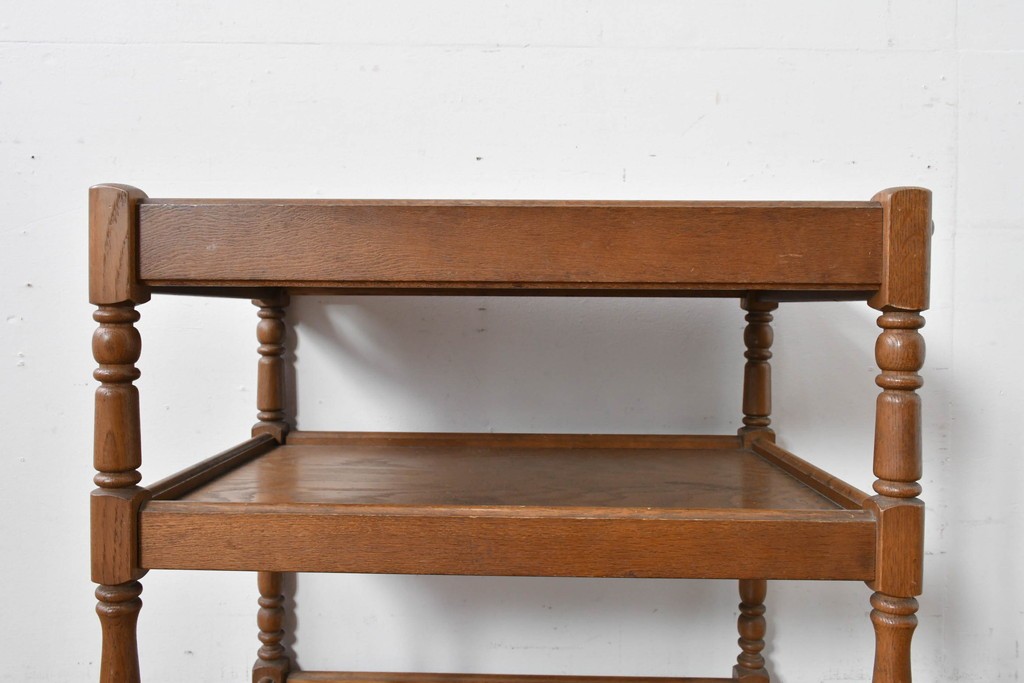 和製ヴィンテージ　オールドカリモク　カリモク家具(karimoku)　持ち手付きトレイ天板のコンソールテーブル　(R-085594)
