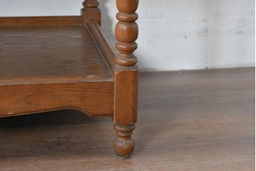 和製ヴィンテージ　オールドカリモク　カリモク家具(karimoku)　持ち手付きトレイ天板のコンソールテーブル　(R-085594)