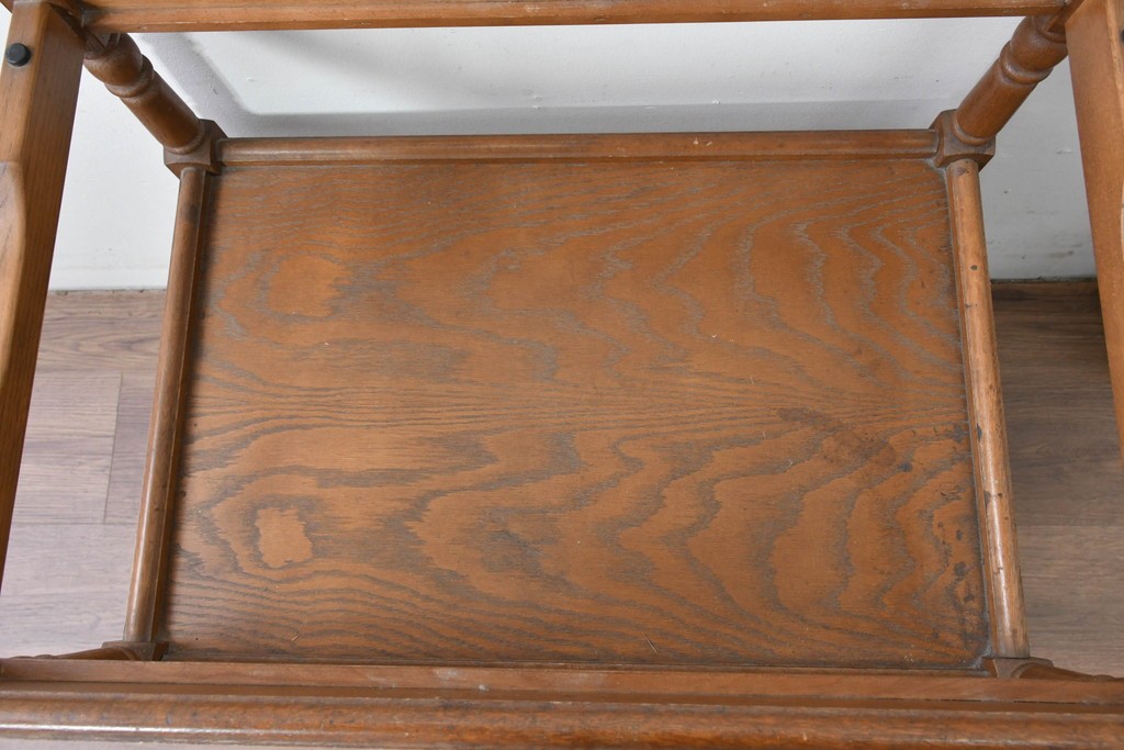 和製ヴィンテージ　オールドカリモク　カリモク家具(karimoku)　持ち手付きトレイ天板のコンソールテーブル　(R-085594)