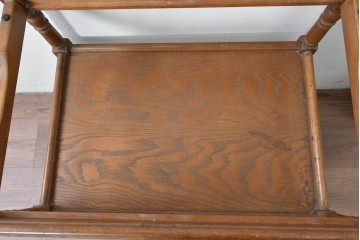 和製ヴィンテージ　オールドカリモク　カリモク家具(karimoku)　持ち手付きトレイ天板のコンソールテーブル　(R-085594)