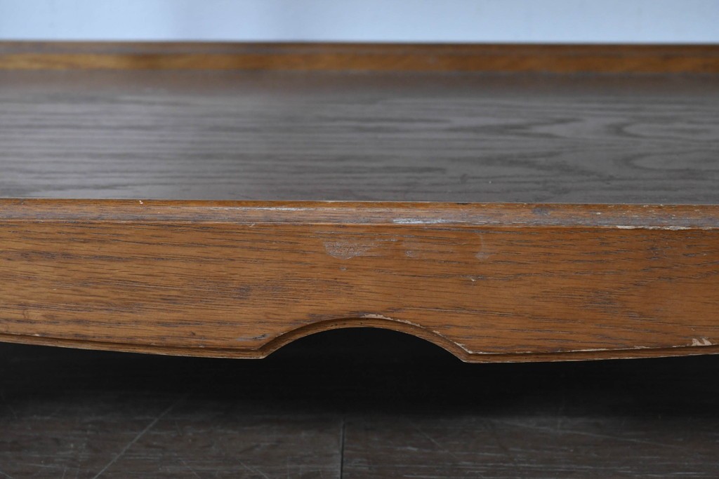 和製ヴィンテージ　オールドカリモク　カリモク家具(karimoku)　持ち手付きトレイ天板のコンソールテーブル　(R-085594)