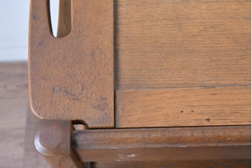 和製ヴィンテージ　オールドカリモク　カリモク家具(karimoku)　持ち手付きトレイ天板のコンソールテーブル　(R-085594)