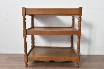 和製ヴィンテージ　オールドカリモク　カリモク家具(karimoku)　持ち手付きトレイ天板のコンソールテーブル　(R-085594)