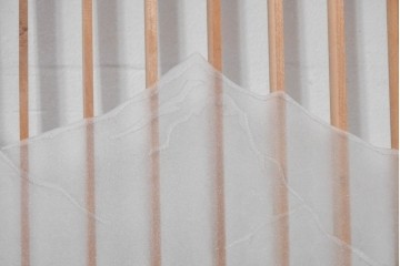 ヴィンテージ建具　高級品　希少　エッチングガラス入り書院戸4枚セット　(R-085598)