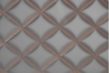 ヴィンテージ建具　昭和中期　縦格子と菱組子が調和したガラス格子の書院戸2枚セット　(R-085599)