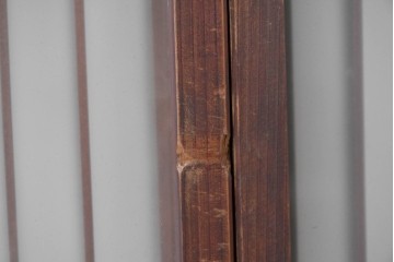 ヴィンテージ建具　昭和中期　雄大な富士山を描いた組子入り書院窓4枚セット　(R-085601)