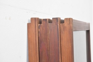 ヴィンテージ建具　昭和中期　雄大な富士山を描いた組子入り書院窓4枚セット　(R-085601)