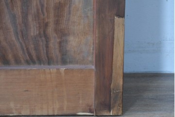 アンティーク建具　明治から大正期　美しい漆塗りの富山格子蔵戸1枚　(R-085603)