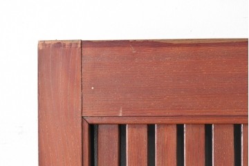 アンティーク建具　明治から大正期　重厚な金具が立派な富山格子蔵戸1枚　(R-085604)