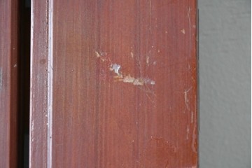 アンティーク建具　明治から大正期　重厚な金具が印象的な富山格子蔵戸1枚　(R-085605)