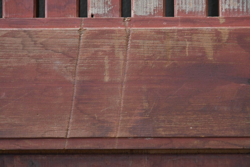 アンティーク建具　明治から大正期　重厚な金具が印象的な富山格子蔵戸1枚　(R-085605)